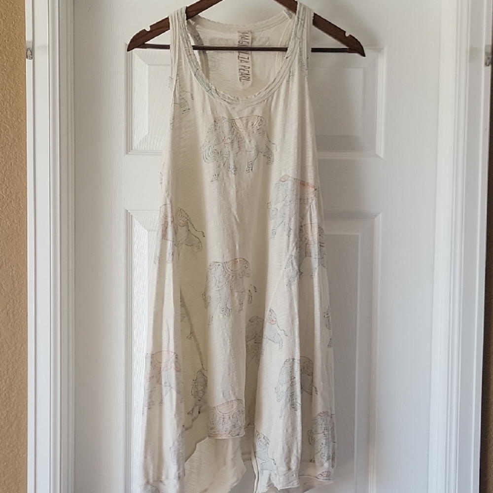 Magnolia Pearl Elephant Print Paz Tank Tunic